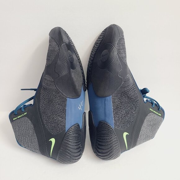 NEW Nike Tawa Flyknit Wrestling Shoes CI2952-004 Size 12 Gray Blue